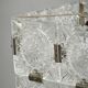 1970s Czech Geometric Pressed Glass and Chrome Cube Pendant Light
