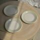 Set of 12 green and pink Italian plates