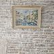 Oil painting on canvas Landscape - Port of Martigues signed Michel 1961