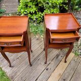 Pair of Louis XV bedside tables in cherry wood.