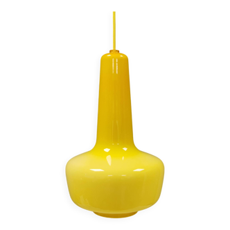 Large Fog & Mørup glass hanging lamp designed Jacob E Bang Denmark 1965