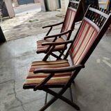 Set de 2 chaises pliantes en bois