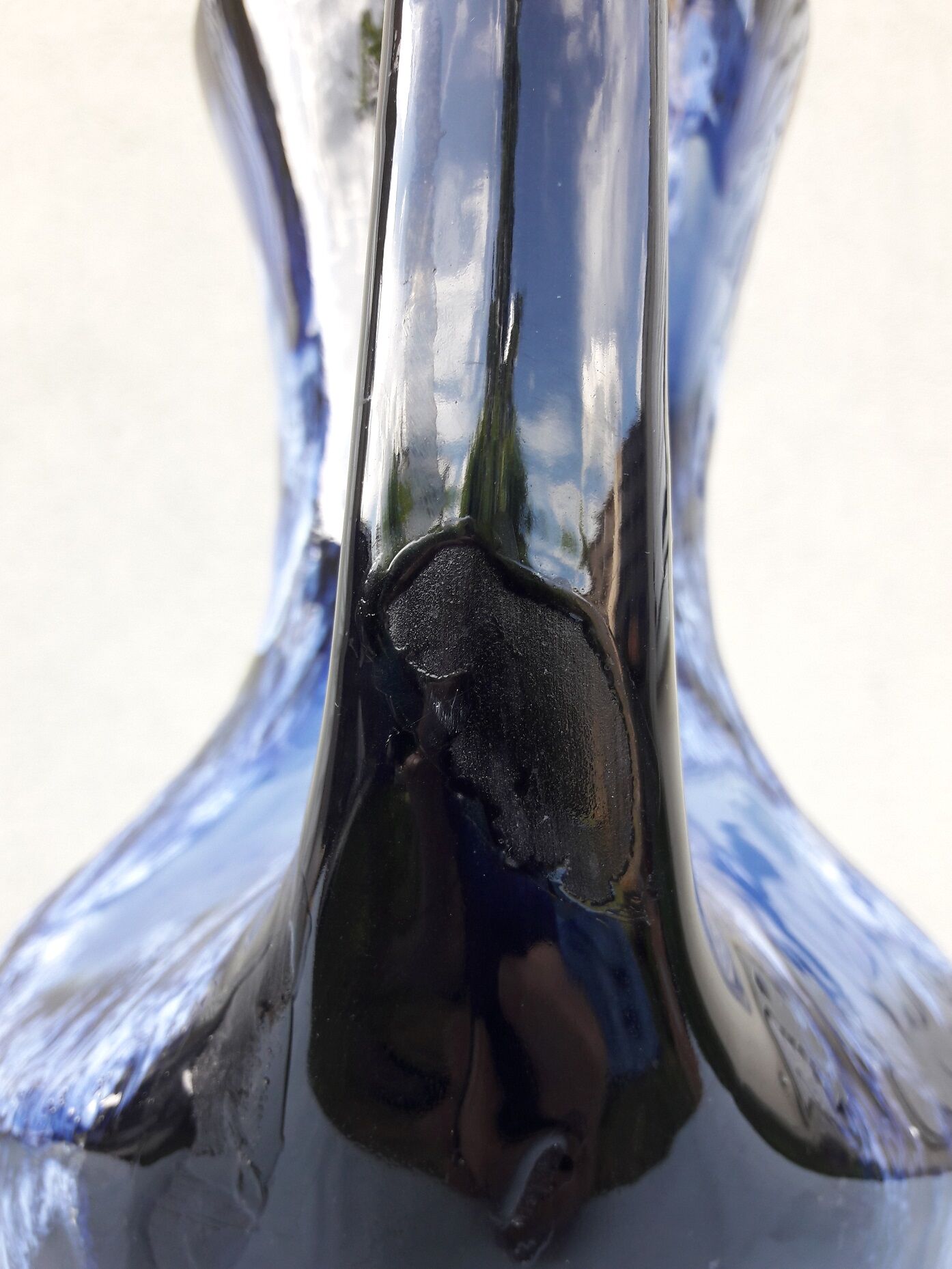 Vase en céramique bleue Vallauris