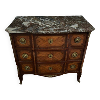 Transition period chest of drawers in marquetry veneer