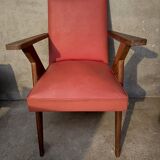 Red skai armchair, 60s