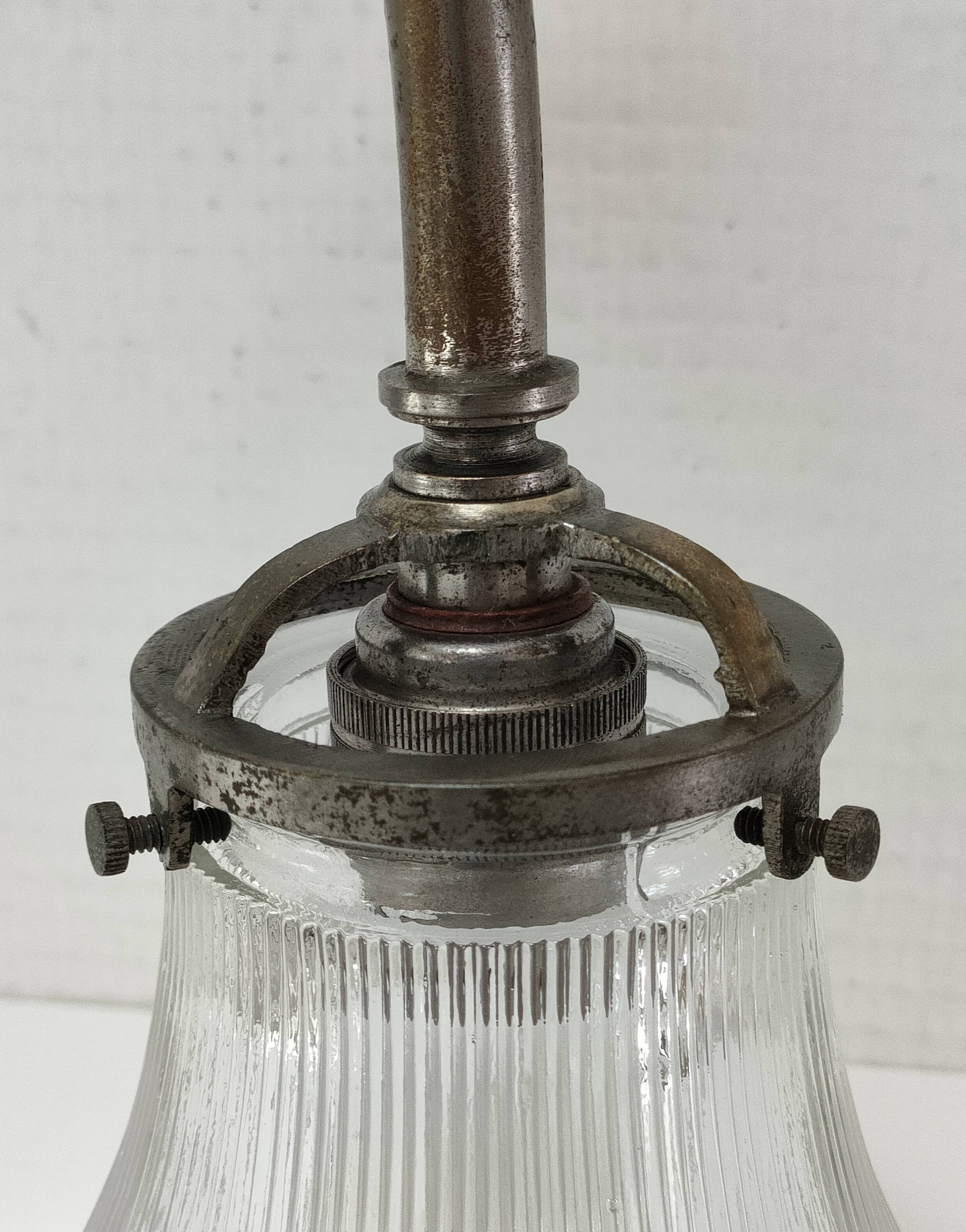Pair of bronze and glass sconces  1900