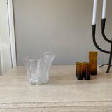 Vase vintage Furu hadeland en verre 'glace givrée'