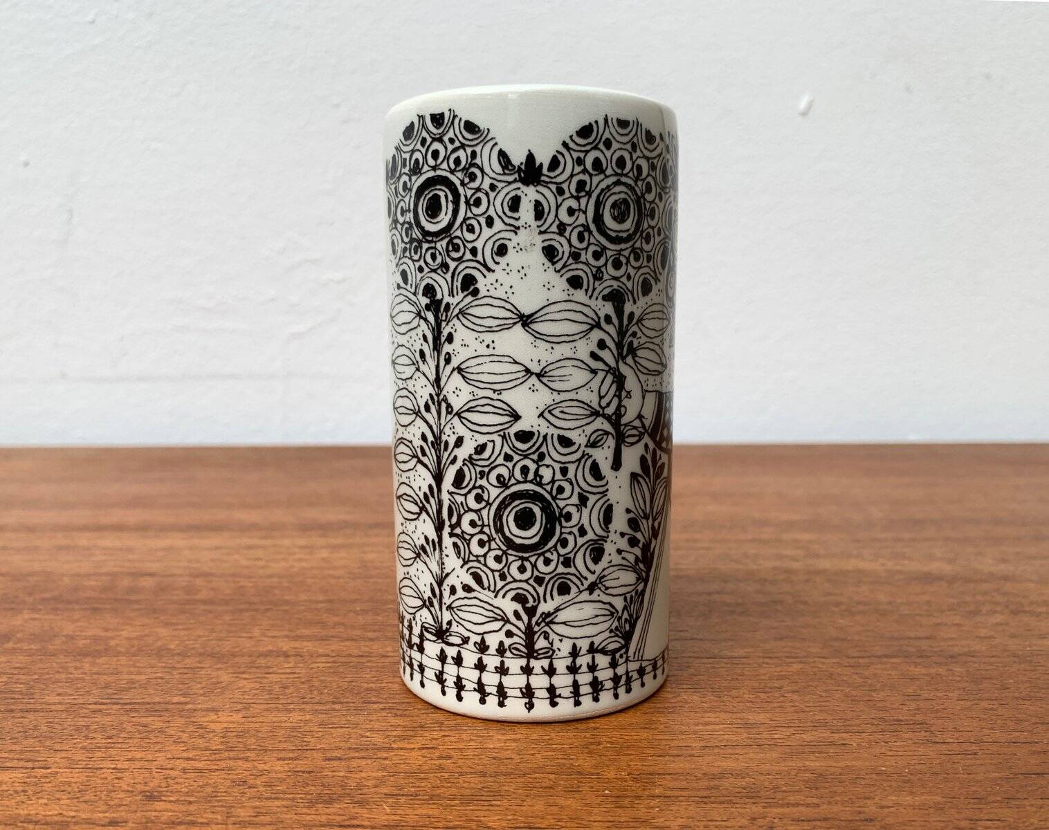 Danish Flora vase from the mid-century by Bjørn Wiinblad for Nymölle Denmark, 1960s.