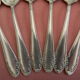 Set of 6 teaspoons in silver metal.