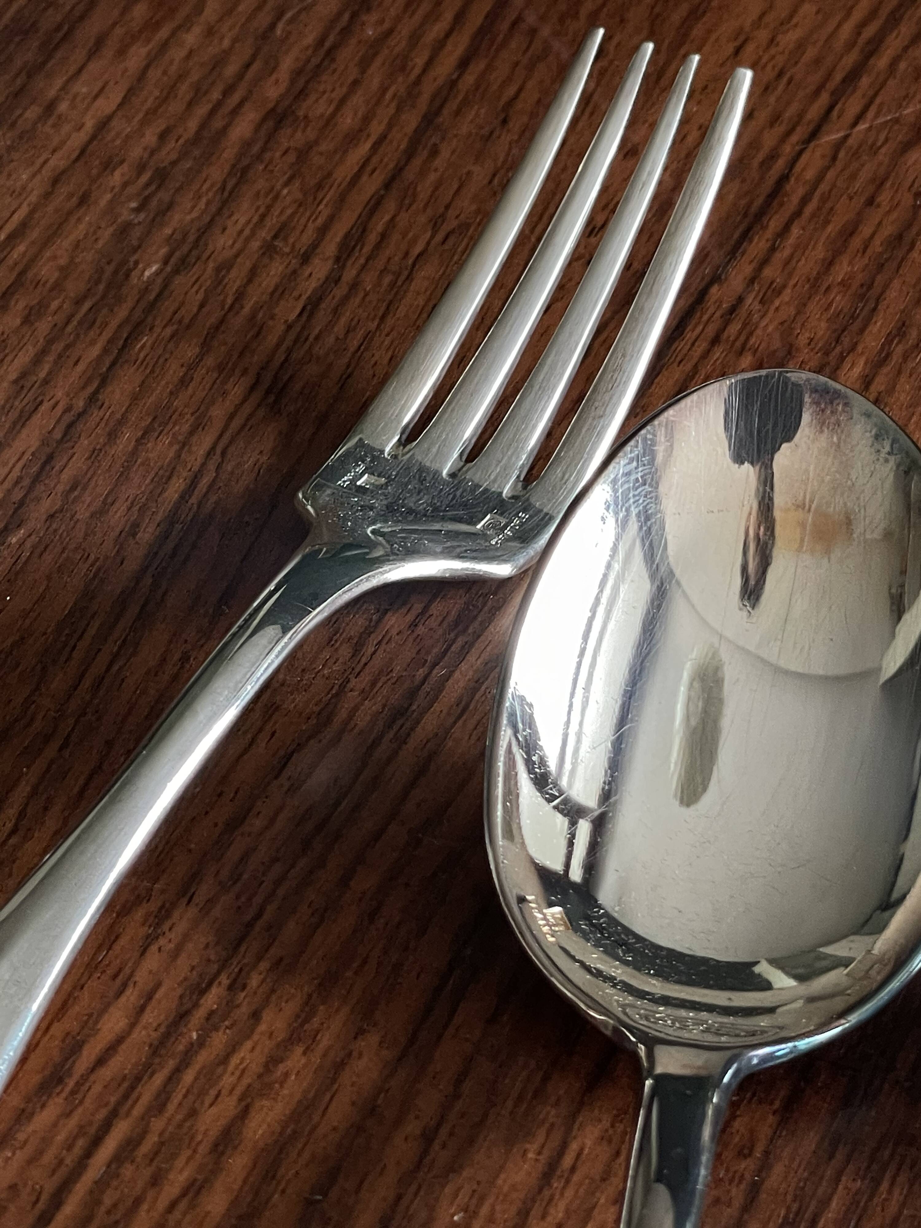 Set of 24 fidelio Christofle silver cutlery