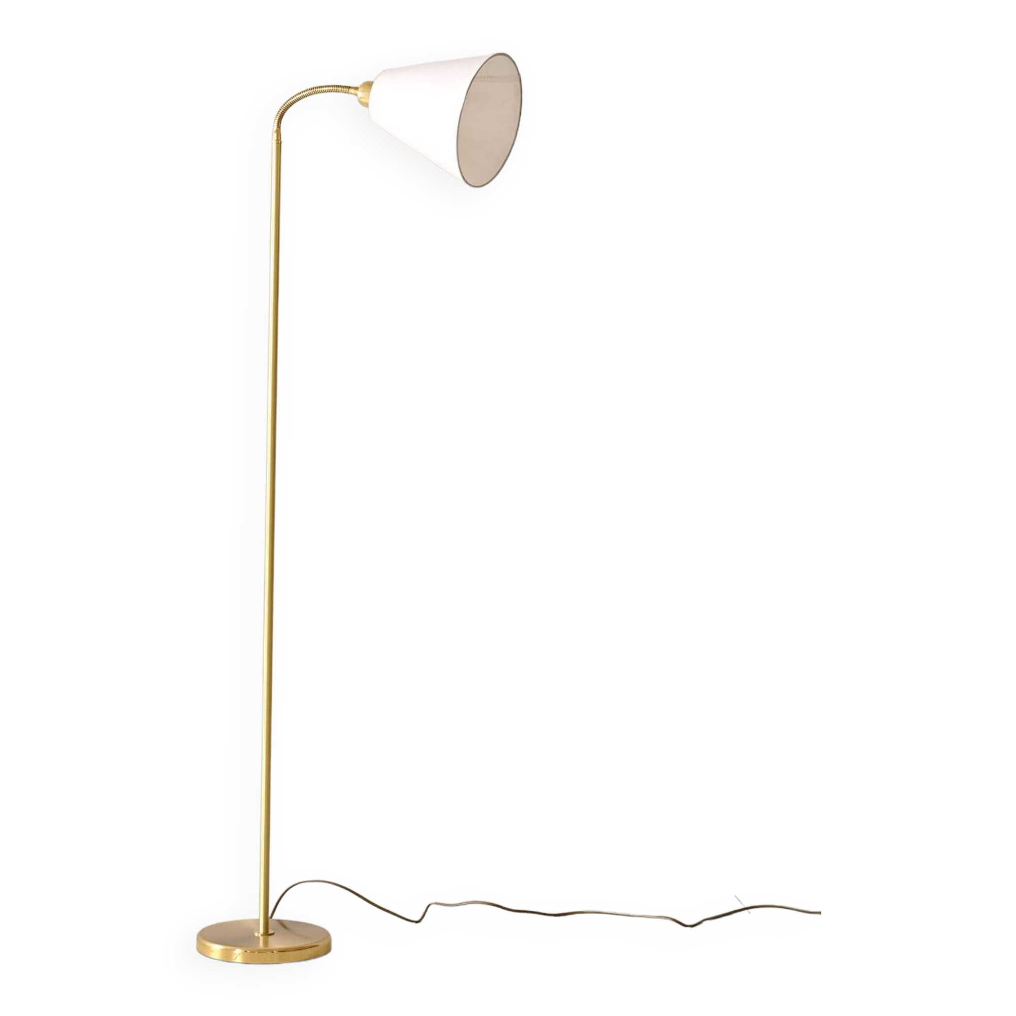 Scandinavian vintage gold floor lamp