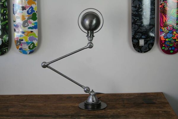 Lampe Jielde industriel Jean Louis Domecq 2 bras vernis brillant