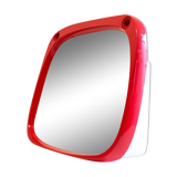 Vintage red plastic space age mirror