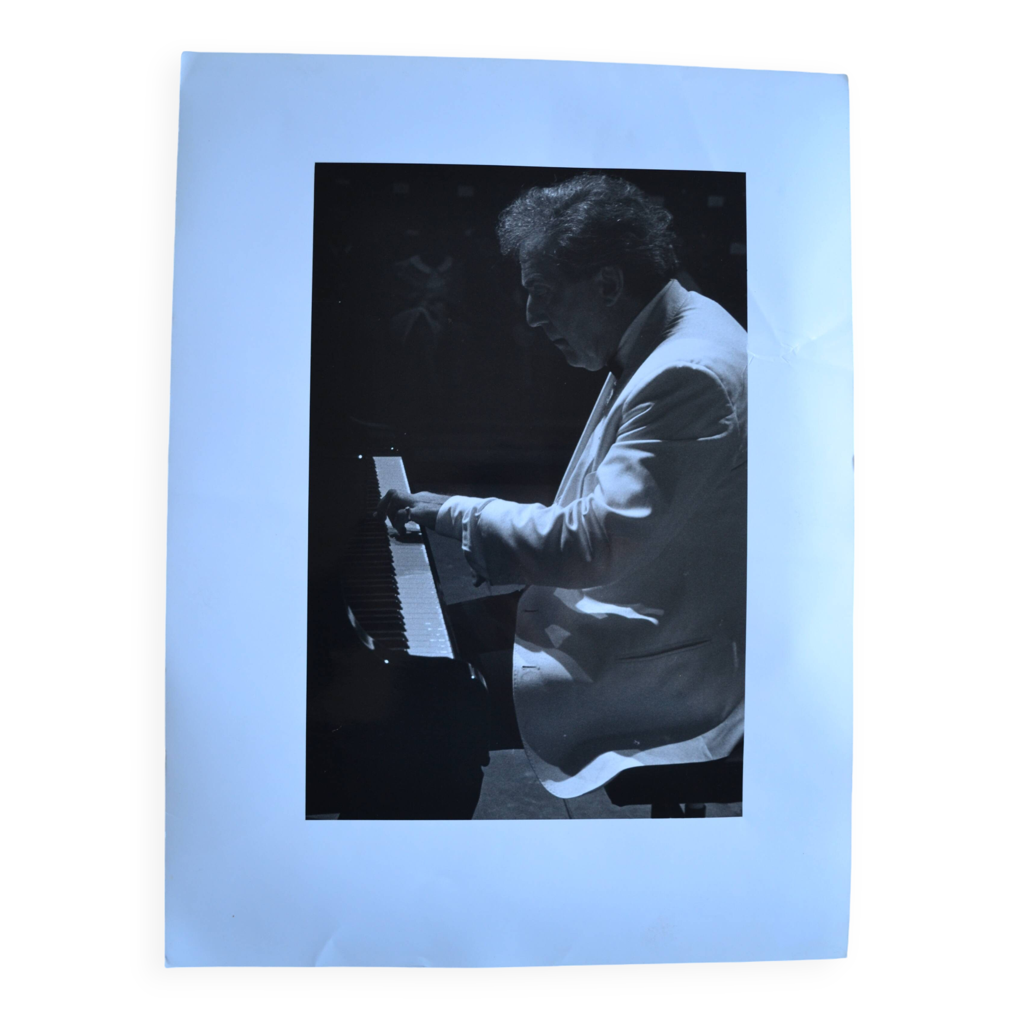 "piano pianist" original anonymous black & white photo