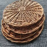 Set of 4 wicker trays