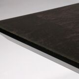 1980s Italian coffee table in black and yellow lacquered wood