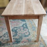 Farmhouse table in natural raw solid oak