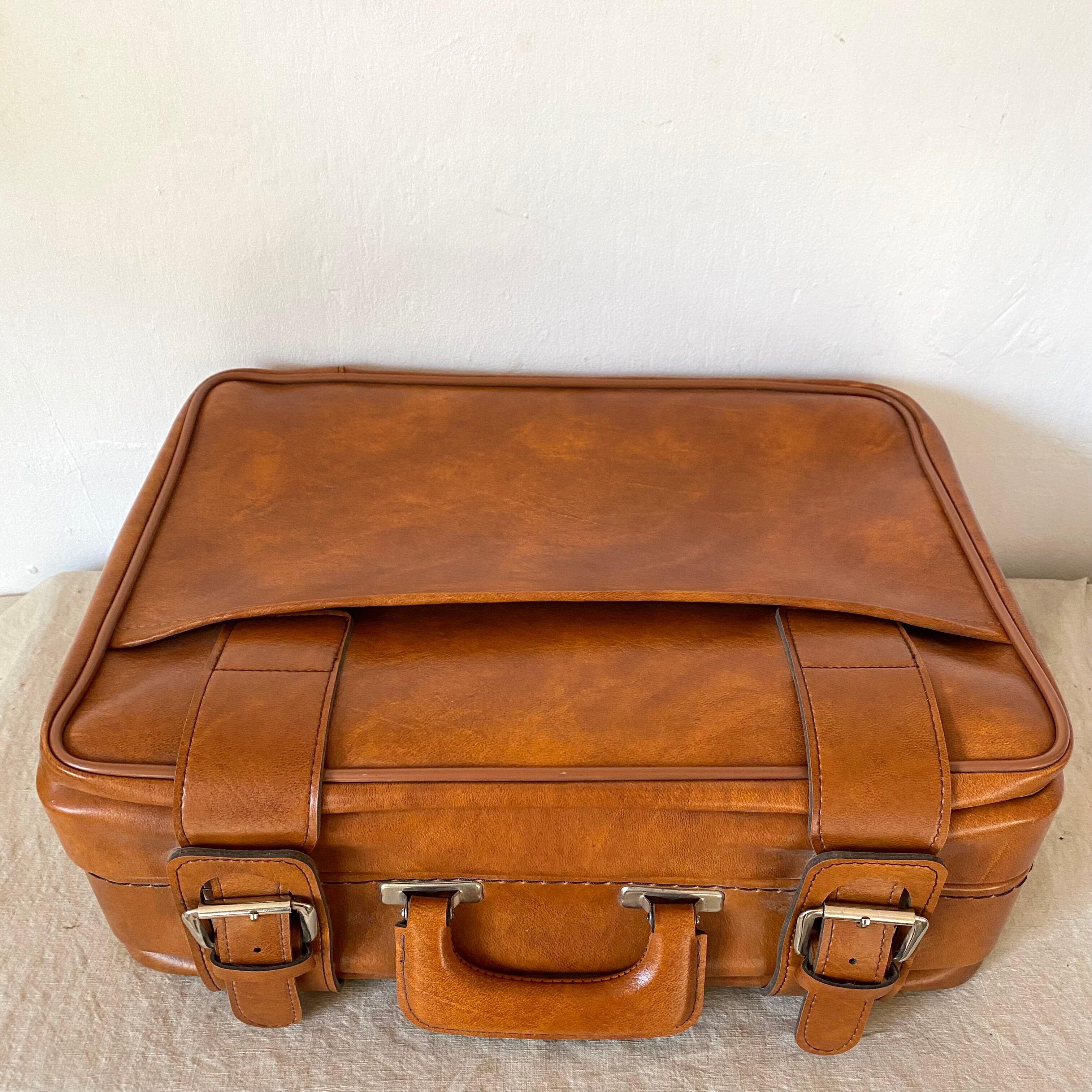 Vintage imitation leather suitcase