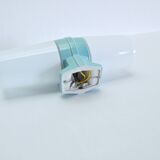 Large Scandinavian Modern Opaline Glass and Porcelain Wall Light by IFÖ, 1960s