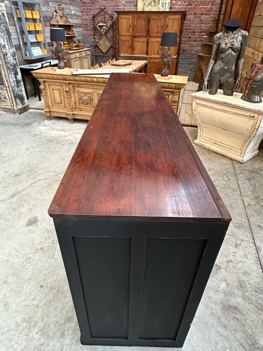 Large patinated workshop furniture