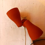 Double wall lamp in metal and brass 1950