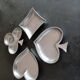 Set of 4 stainless steel empty pockets clover, heart, peak, diamonds