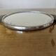 Oval mirror plateau, chrome brass and rosewood, Art Deco, 1920s 30s