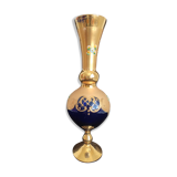 Gold and midnight blue vase