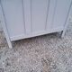 Parisian buffet patina gray 2 doors 2 drawers in solid poplar