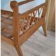 Vintage solid wood bed, bench