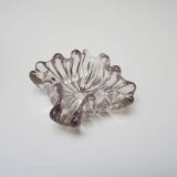 Ancien Cendrier en Verre Manganèse ou Ouraline
