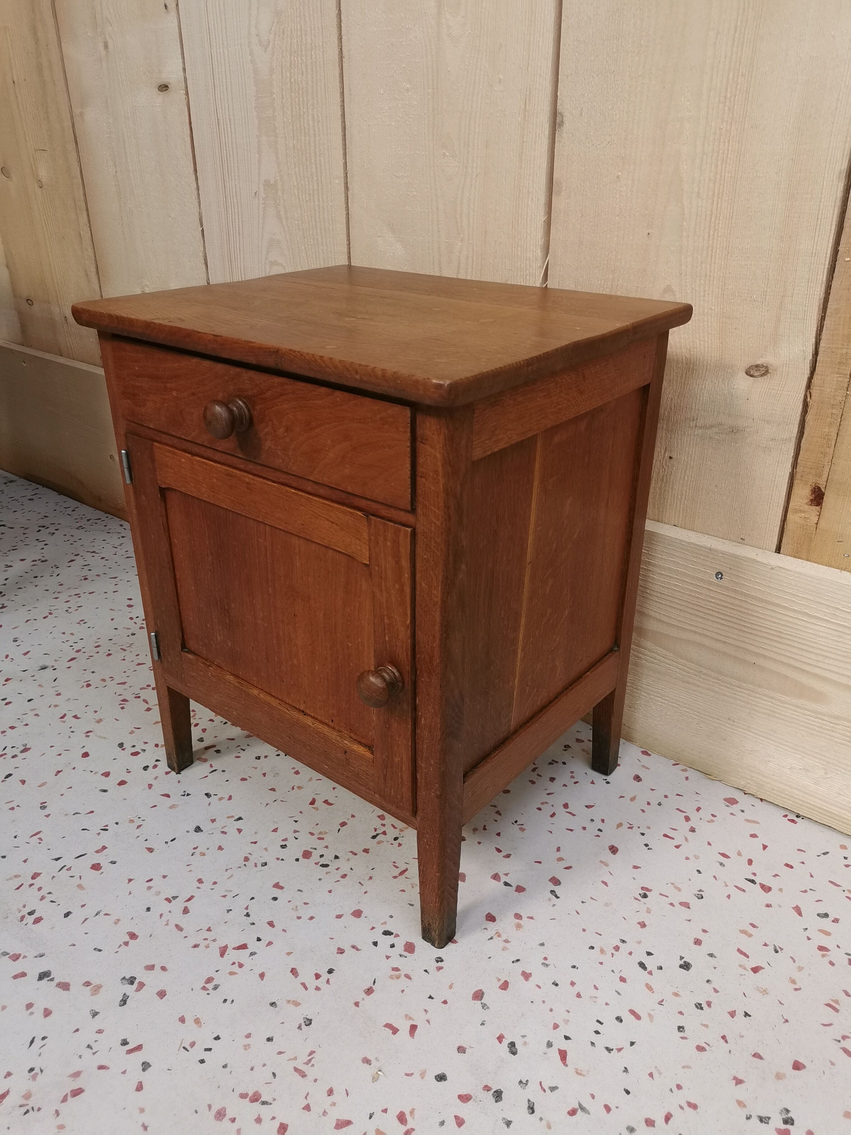 Oak bedside