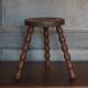 Vintage stool, tripod stool, occasional stool, wooden plant stand