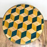 Table de bistrot marqueté