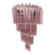 Pink triedro murano glass twister wall sconce