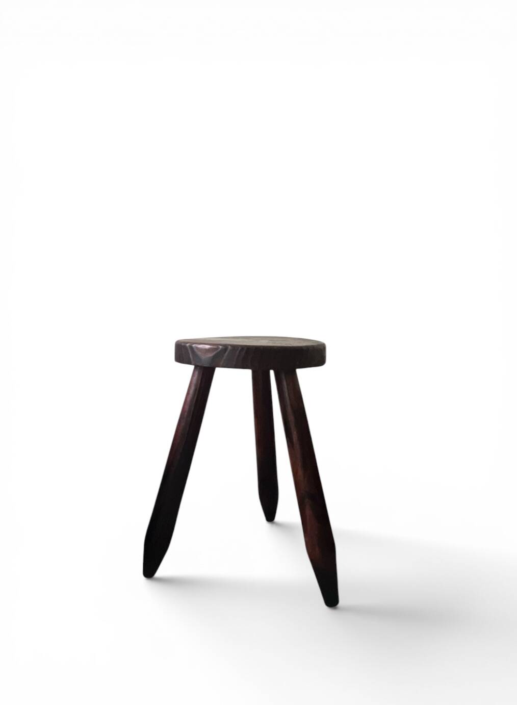 Brutalist wooden farm stool