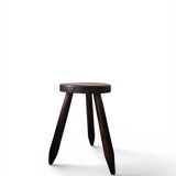 Brutalist wooden farm stool