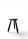 Tabouret de ferme en bois brutaliste