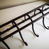 Vintage wooden wall coat rack