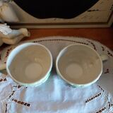Large vintage chocolate slip cups