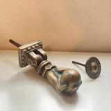 Ancien heurtoir de porte bronze forme main
