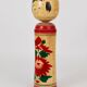 Decorative Kokeshi doll sculpture from Naruko, northern Japan, hand-painted.