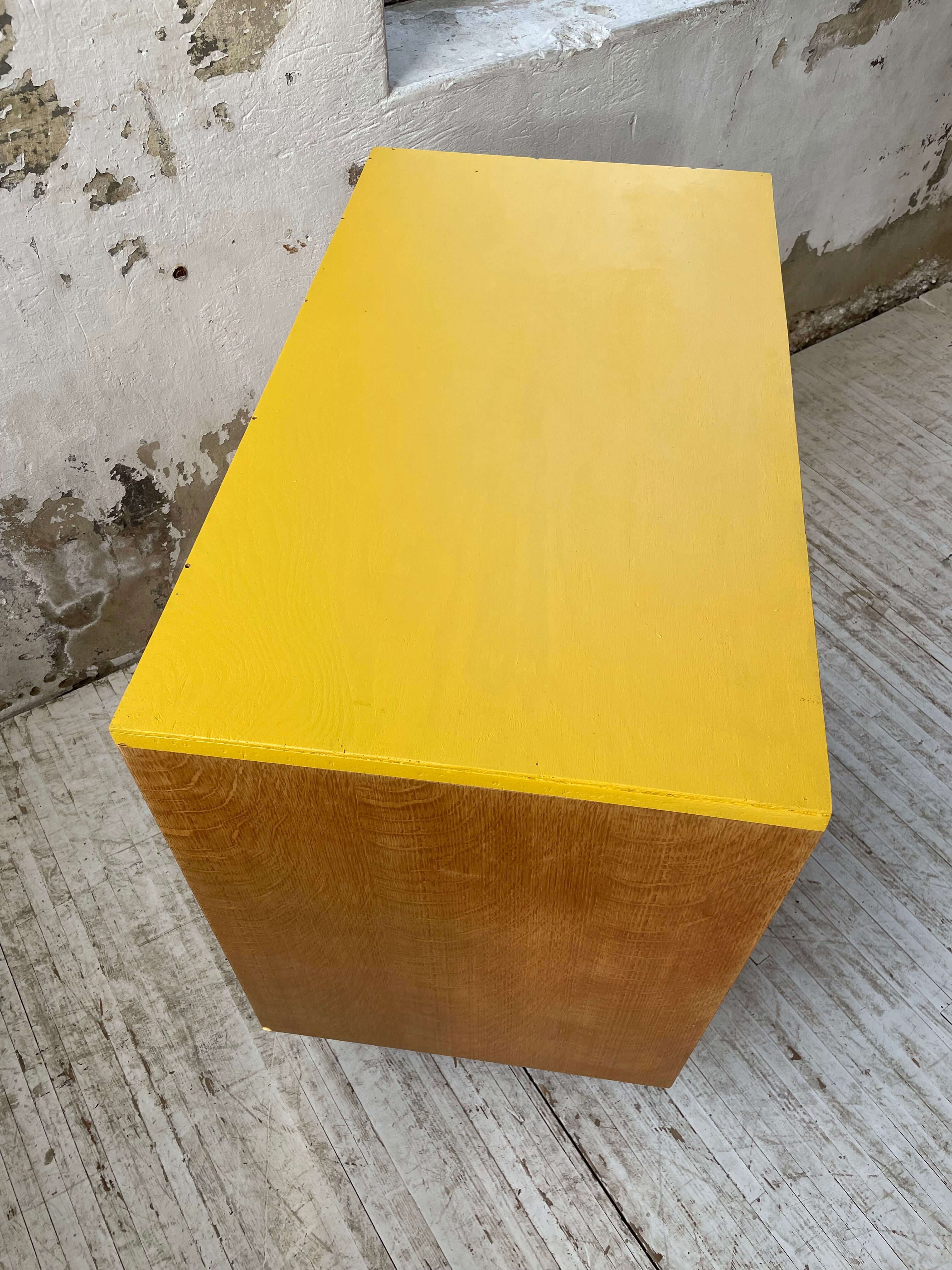 Furniture chest of drawers two-tone 60s