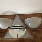 Pair of Illo wall lamps for Lamperti, 1980s, made in Italy