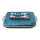 Vintage Judaica box BAYAGI Israel in brass enamel mosaic fish decor