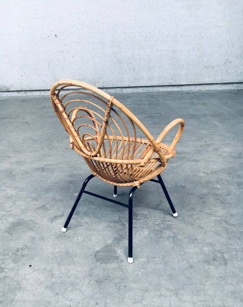 Set of Rattan Lounge Chairs attributed to Rohe Noordwolde, 1960s