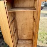 Armoire en chêne 3 portes miroir pieds compas