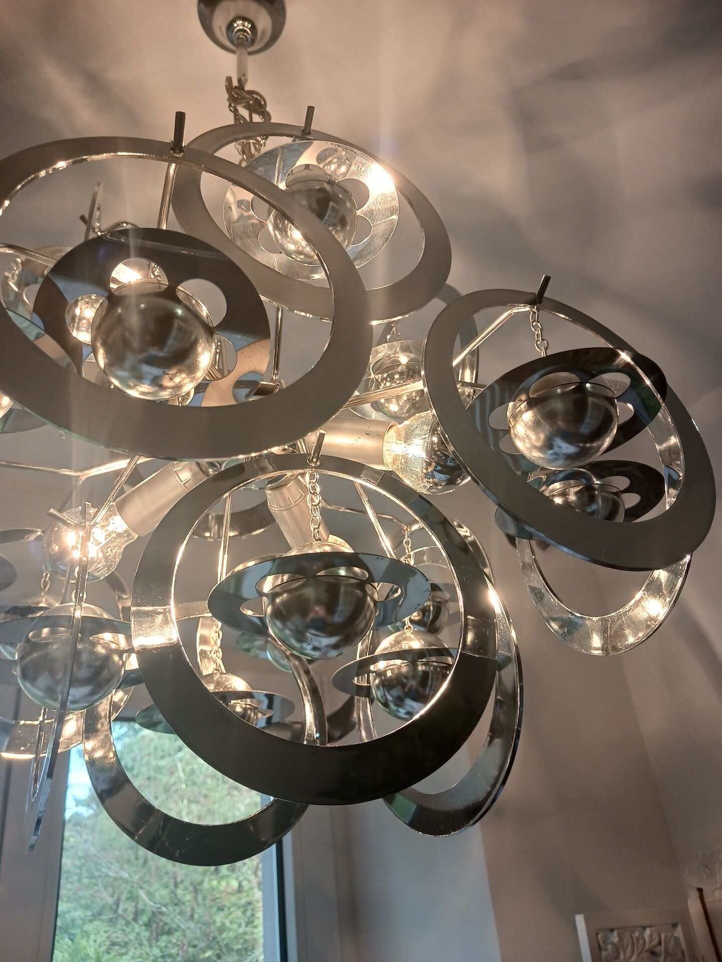 Suspension Spoutnik Space Age vintage