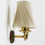 Pair of Wall Sconces in Brass from Viennese Modernism Hugo Gorge, Austria, 1940s