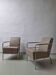 2 vintage nude leather "Cinema" easy chairs by Gunilla Allard for Lammhults | 1990s